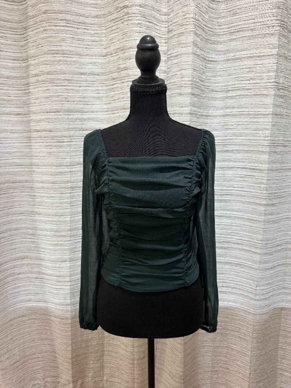 Green Off the Shoulder Top Size Small